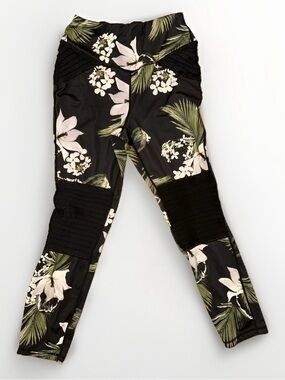 Floral Black Women's Track Joggers - Tropical Print